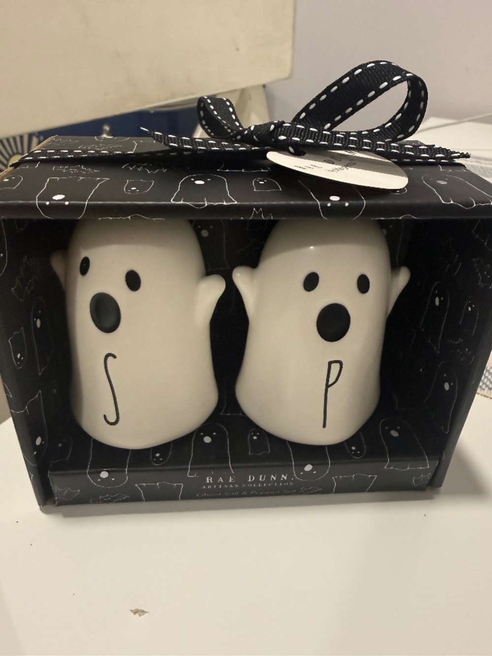 Rae Dunn Artisan Collection Ghost Salt & Pepper Shakers